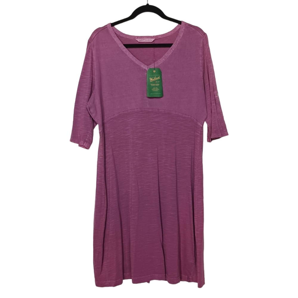 WOOLRICH First Forks Purple V Neck A-Line Dress X-Large NWT